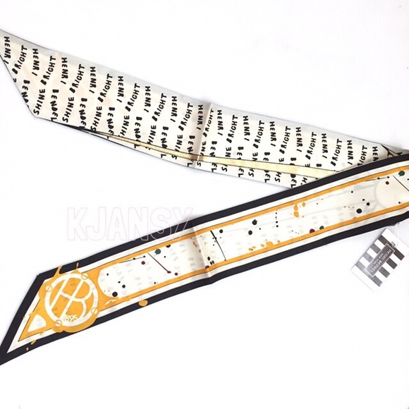 NWT Henri Bendel Sunshine Twilly Skinny Scarf - Picture 3 of 6